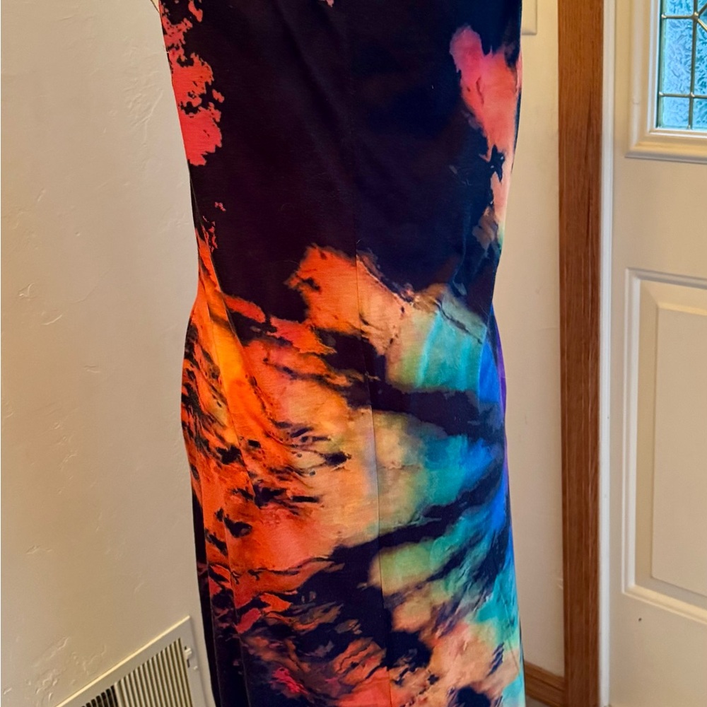 Vibrant Multicolor Tie-Dye Dress
